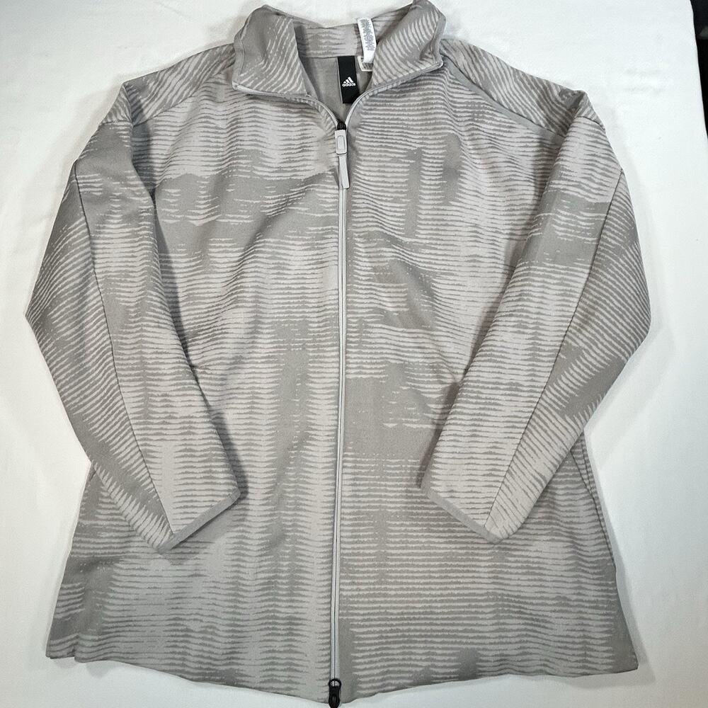 Adidas Z.N.E. Pulse Full Zip Athletic Jacket Gray Women’s XL